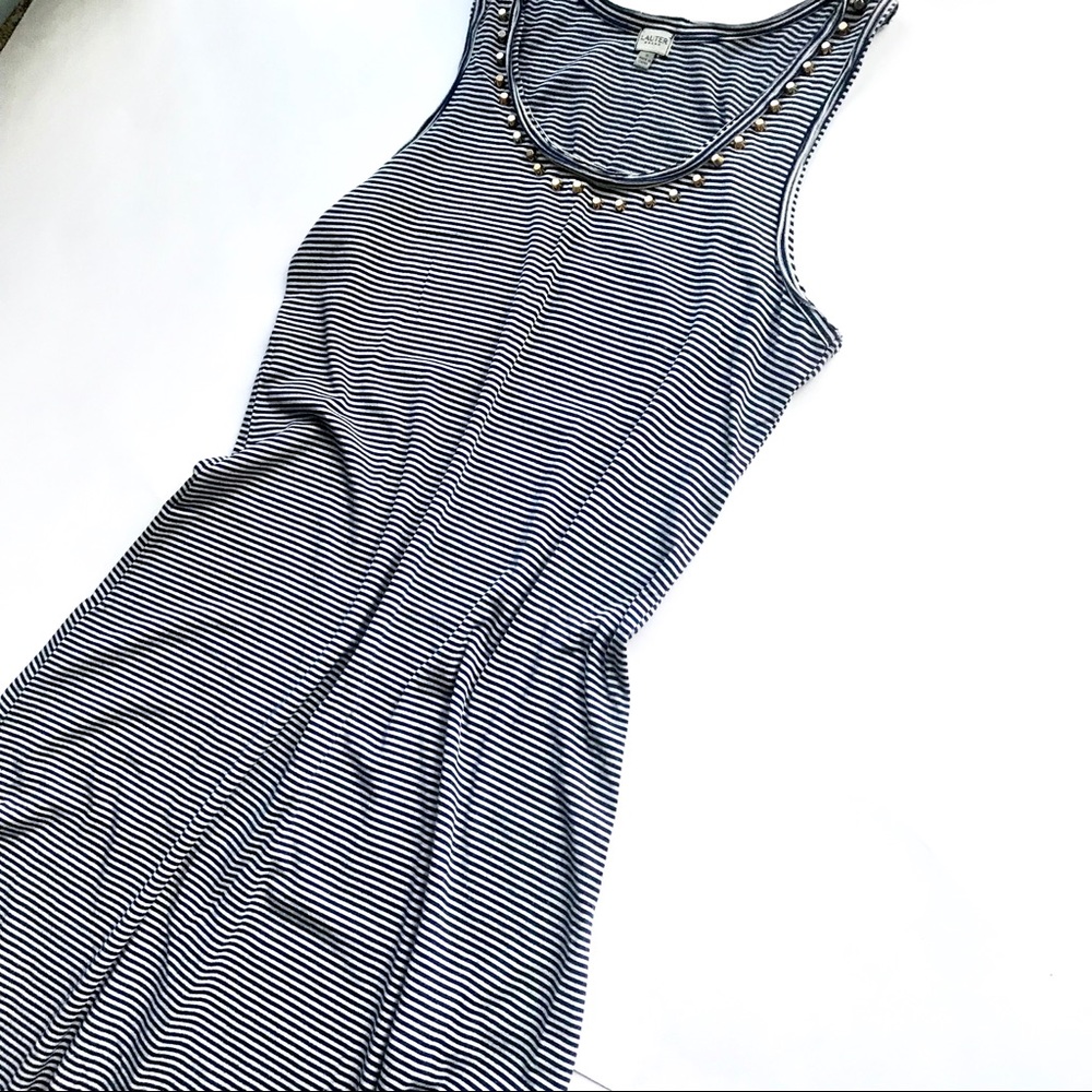 NWOT 🔸Rock Stud Maxi🔸navy + white, S, Macy’s